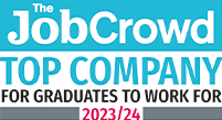 The Job Crowd top company for graduates to work for 2022/23 logo.